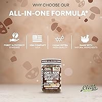 Vista 8 de Clean Nutra Lions Mane Mushroom Gummies Cordyceps Supplement for Memory and Focus Immune Support Vitamins Reishi Chaga Turkey Tail Mushrooms Gummy