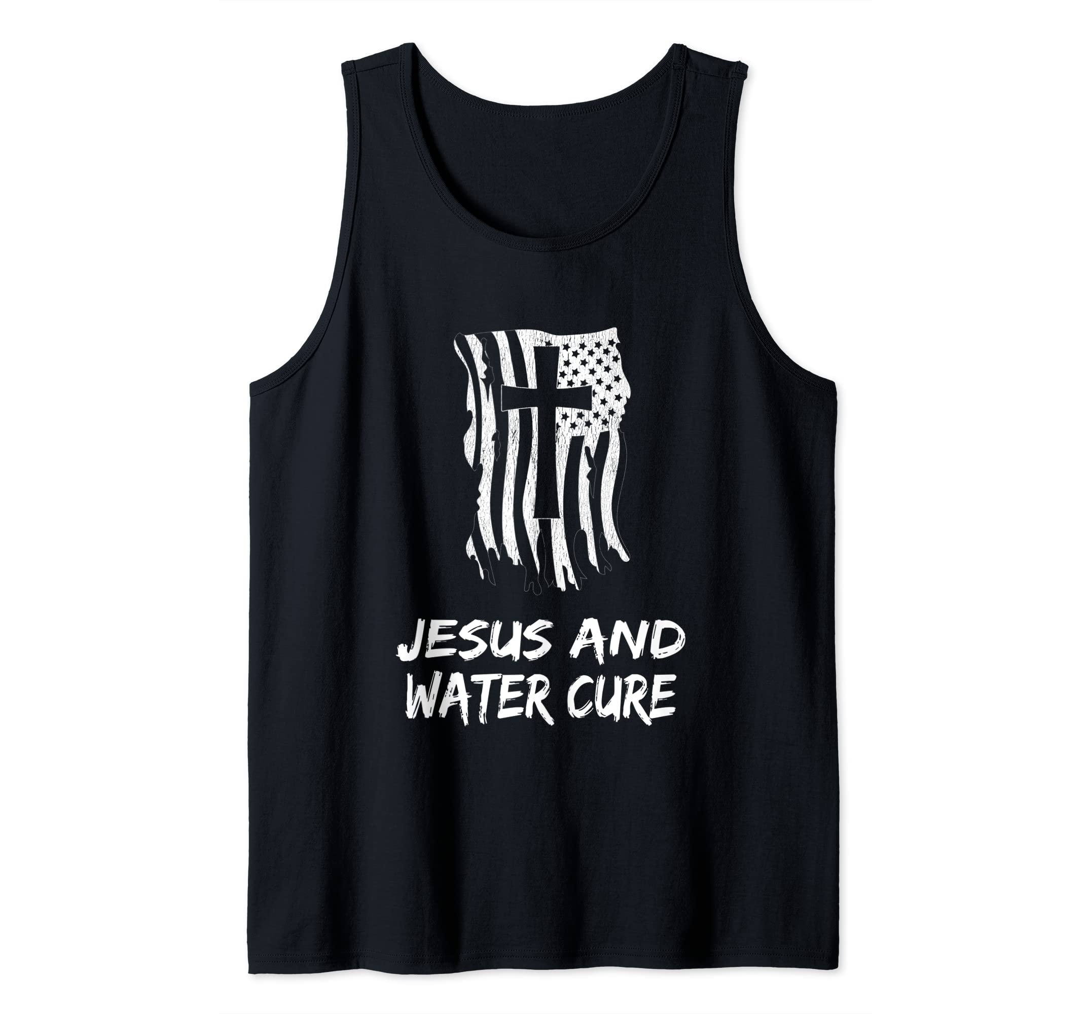Jesus And Water Cure Design. Christian Water Cure Therapist Tank Top