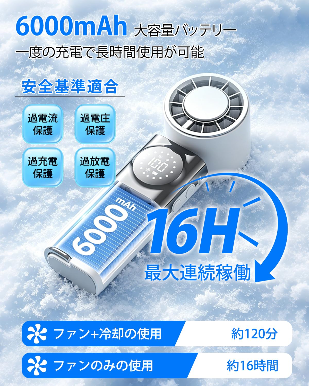 Amazon | ハンディファン 冷却プレート付き【2026革新モデル・-30℃瞬間