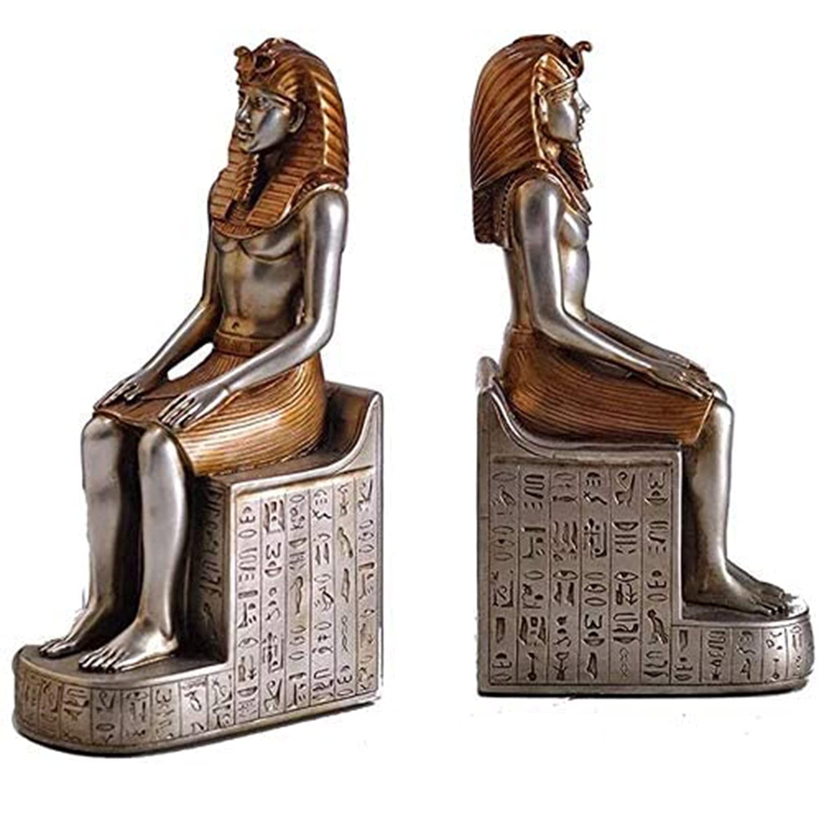 Serre-livres pharaon égyptien pour décorer un bureau ou un salon
