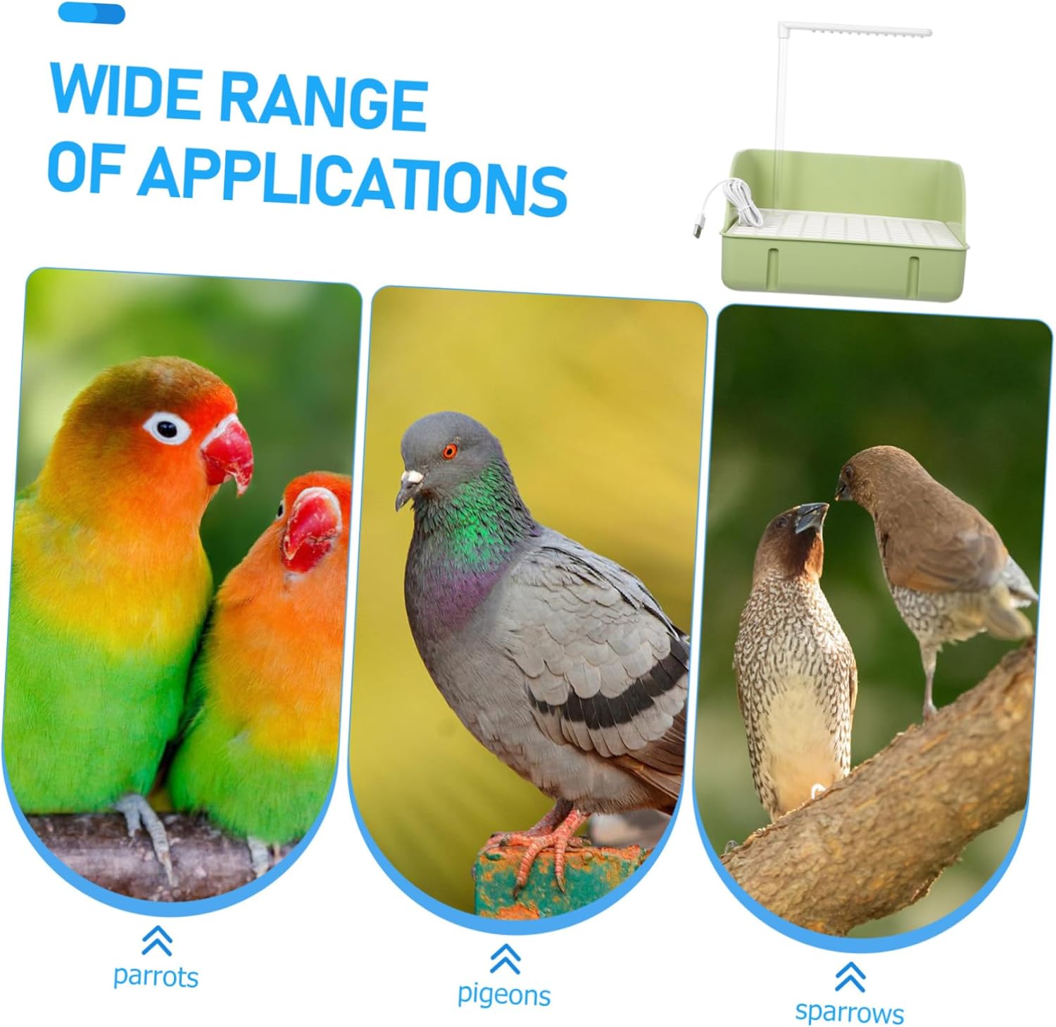 POPETPOP Bird Bath Tub Automatic Circulating Water Bird Shower for Indoor Use for Small Spaces Natural Shower Experience