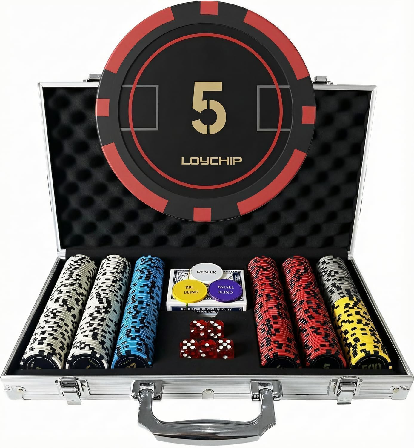 Amazon.com: LOYCHIP 300 Piece Poker Chip Set with Denominations