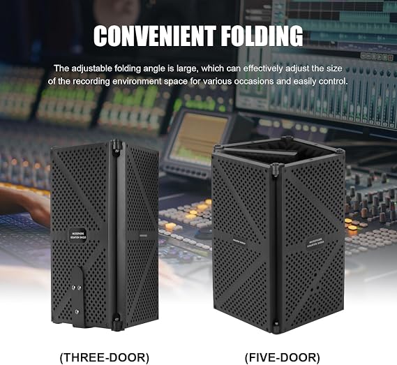 Microphone Windscreen Insulation Sound Protection, Microphone Absorber with Absorbent Foam Layer Sound-absorbing Microphone Insulation Sh