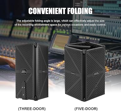 Microphone Windscreen Insulation Sound Protection, Microphone Absorber with Absorbent Foam Layer Sound-absorbing Microphone Insulation Sh