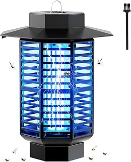 Insektenvernichter Elektrisch 4200V,Mückenlampe 18W UV Licht,IPX4 Wasserdichte Fliegenfalle Elektrisch Mückenfalle für Innen & Außenbereich,Insektenfänger gegen Mücken,Fliegen,Wespen