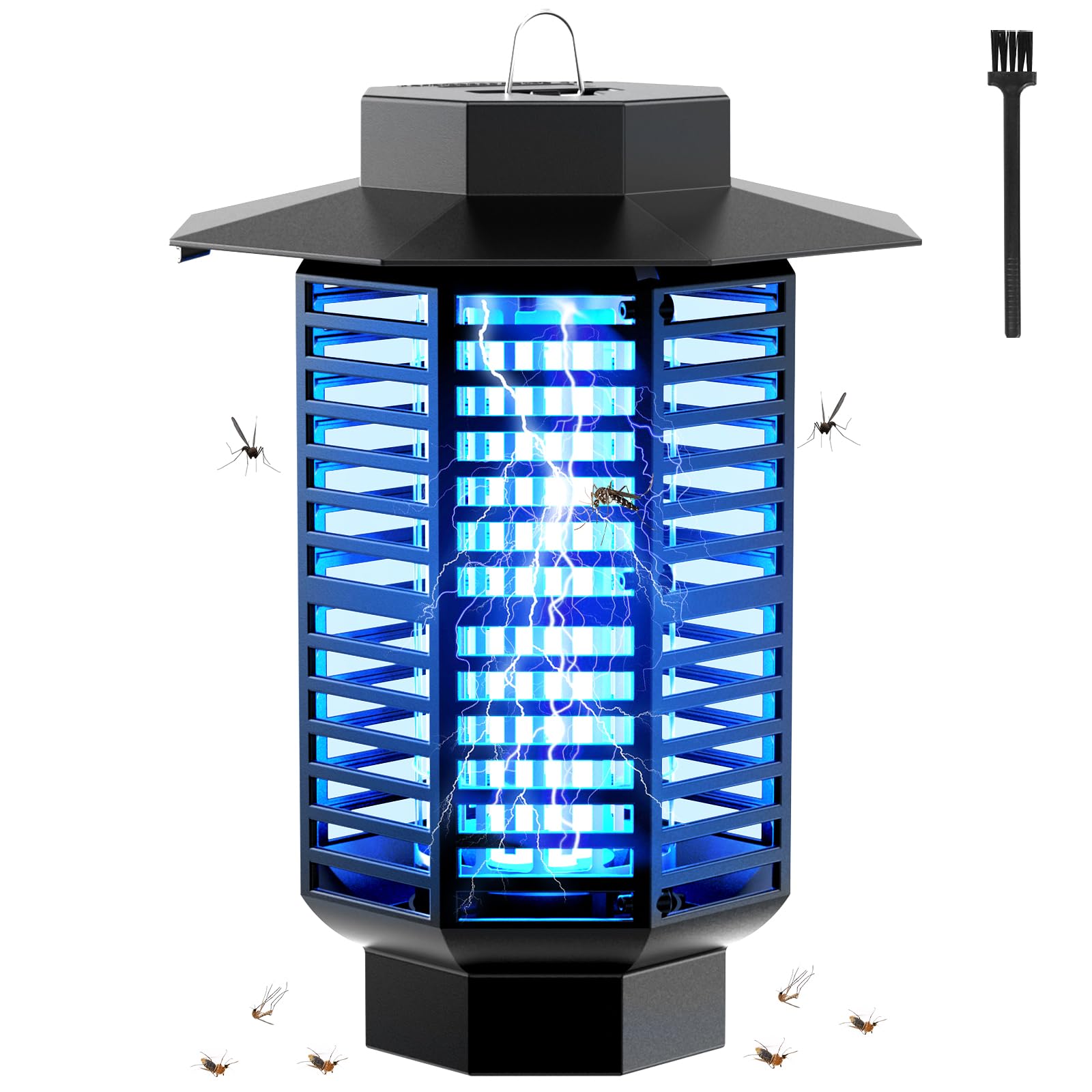 Insektenvernichter Elektrisch 4200V,Mückenlampe 18W UV Licht,IPX4 Wasserdichte Fliegenfalle Elektrisch Mückenfalle für Innen & Außenbereich,Insektenfänger gegen Mücken,Fliegen,Wespen