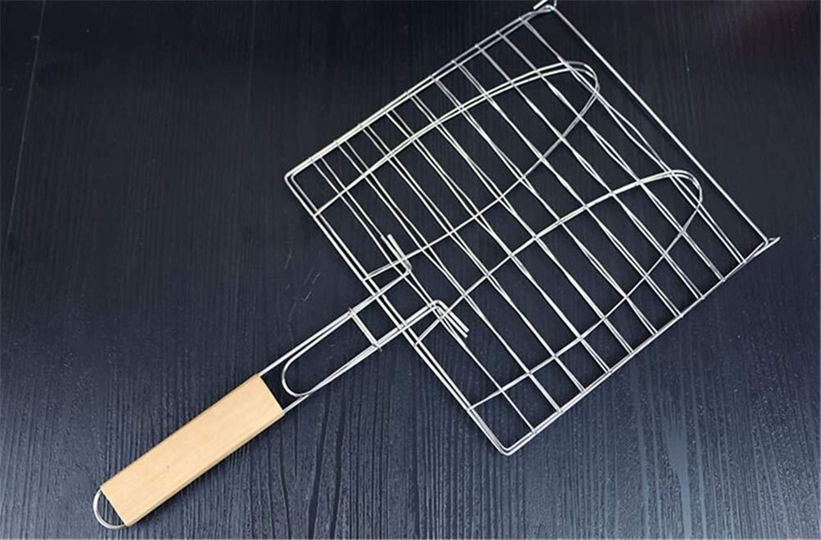 RWRAPS Grill-Grillkorb, gegrillter Fisch-Clip, Grill-Fisch-Clip, Netz-Clip, Edelstahl, Geräte, Werkzeug, Schiene, Zubehör