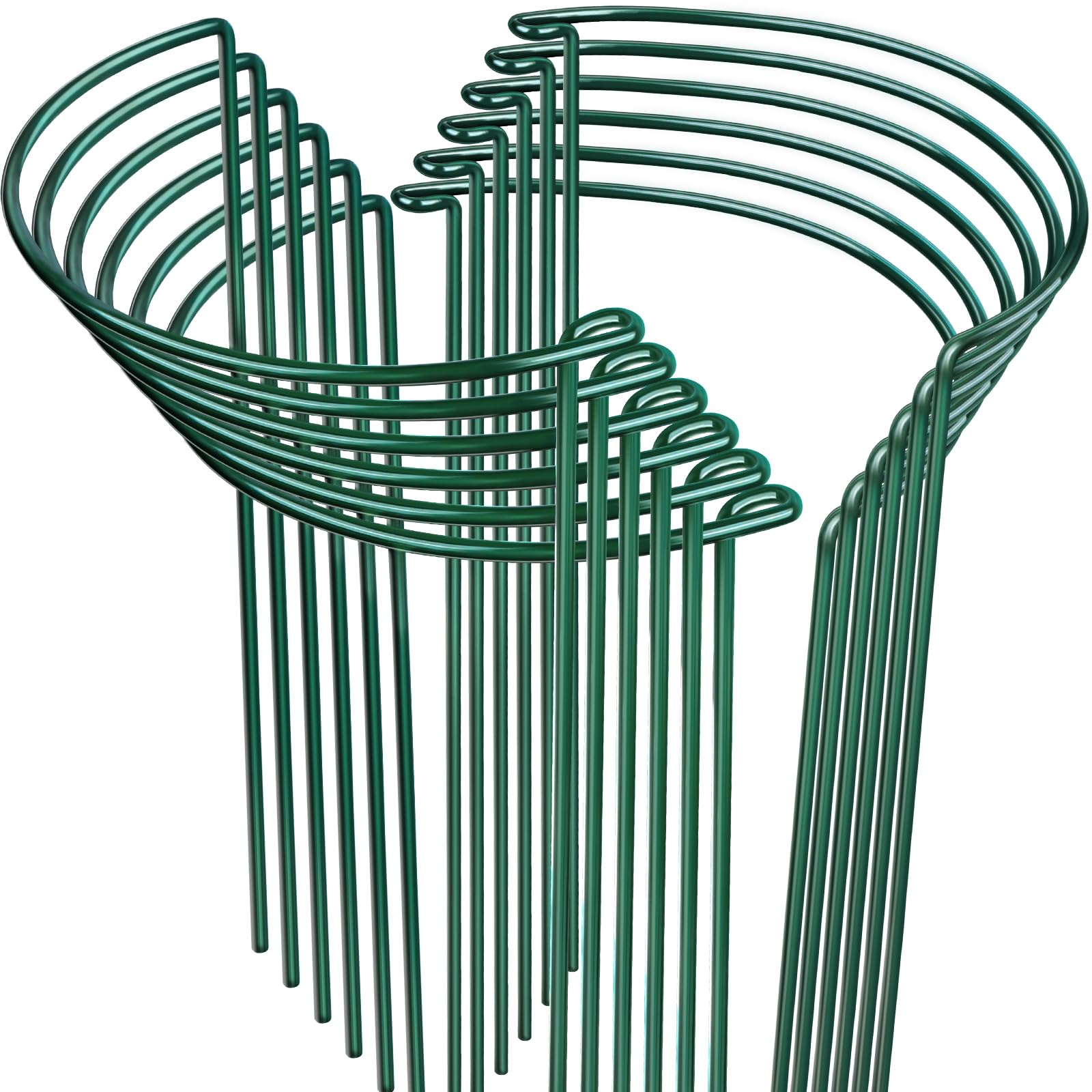 LEOBRO Set of 12 plant supports - peony supports, stakes and support cages for indoor and garden plants (including monstera, hydrangea), 25 cm W x 40 cm H.