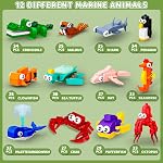 24 Pack Valentines Party Favors Building Set pour les enfants, 717PCS Animaux Blocs Jouet pour Saint Valentin Goodie Bag Stuffers Classroom Reawrds, Cadeaux d'anniversaire de Pâques pour les enfants Garçons Filles Étudiants Age 6-12