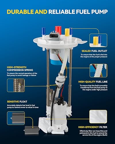Miniatura 507 de PHILTOP Electric Fuel Pump Assembly Fits For Chevrolet S10 1985-1991, GMC S15 1985-1990, GMC Sonoma 1991, GMC Syclone 1991, SP06B1H