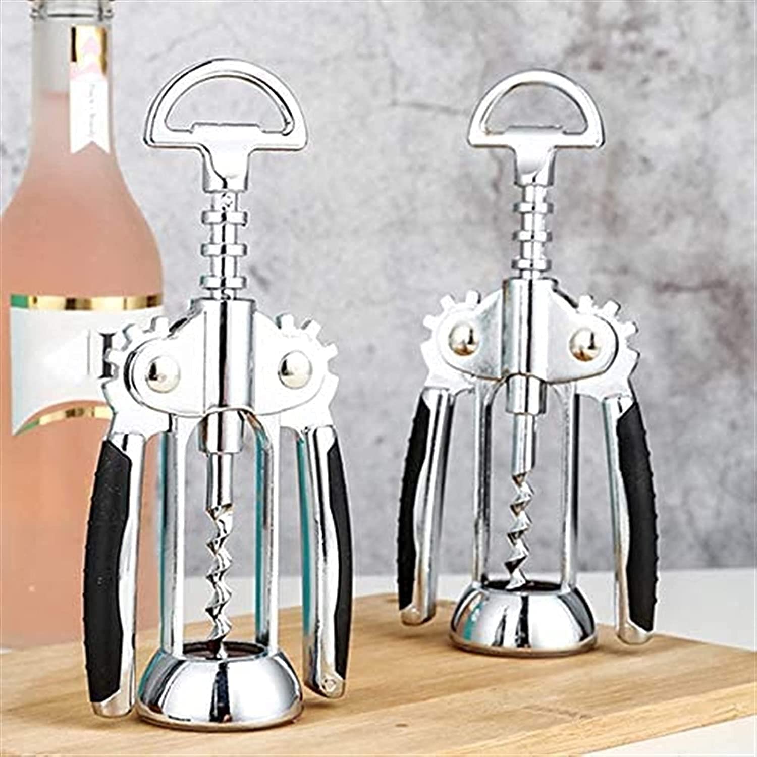 Sacacorchos El mejor abridor de botellas de vino for camareros y camareros profesionales. Abridor de vino con doble bisagra The Wing Corkscrew