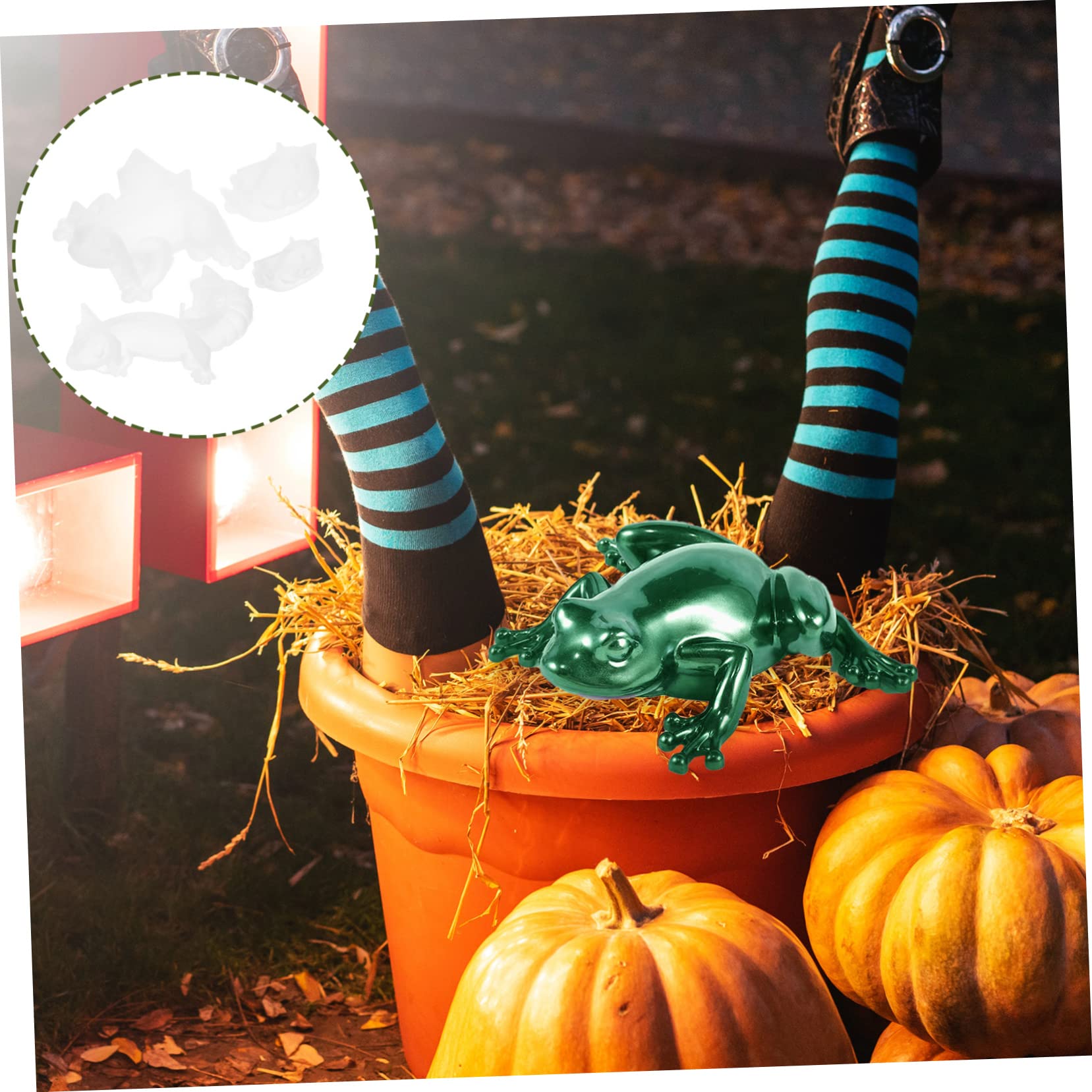 EXCEART 3 Ensembles Moule À Ornements d'animaux Grenouille Sucettes Gélifiées Chaton Mignon Moule À Glace Moules pour Chocolat Moules À À Cire À 4 pièces * 3