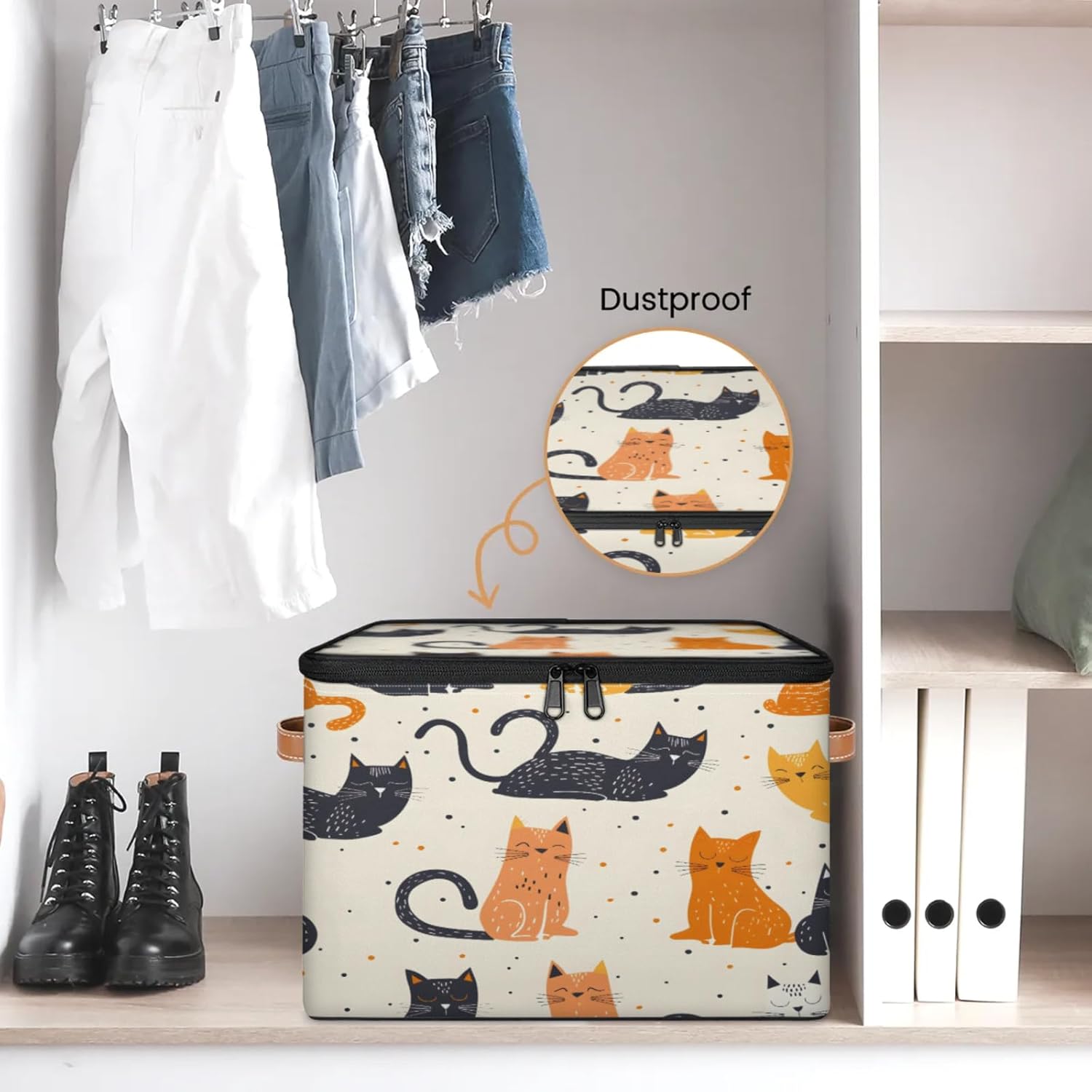 2-Pack Storage bins with lids - 26 quart organizer bins - Collapsible fabric storage bins with sturdy handles and double zipper tops - Versatile for home, toys, dorm rooms