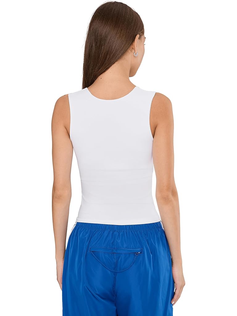 White Free People Clean Lines Muscle Cami