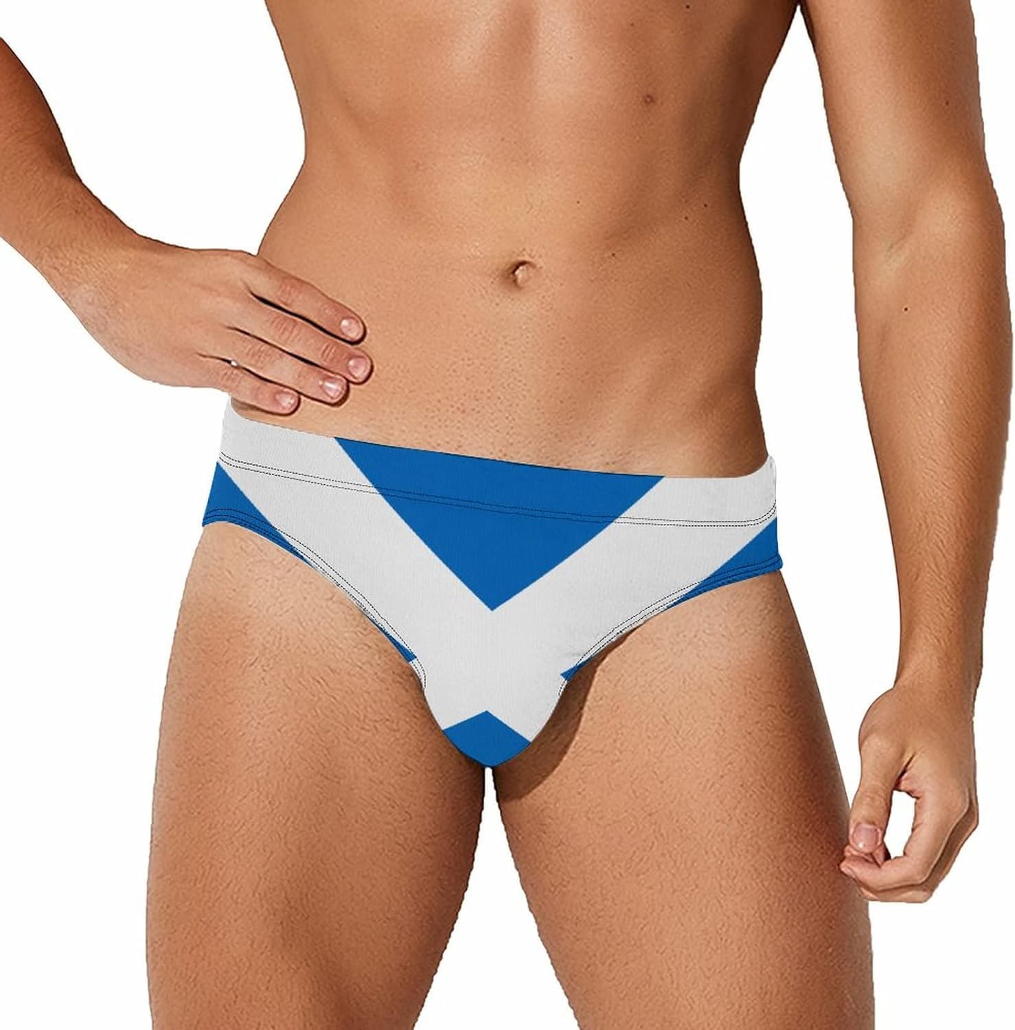 Flag of Scotland Men's Swimwear Briefs Swim Trunk Triangle Thong Bikini Swimsuit