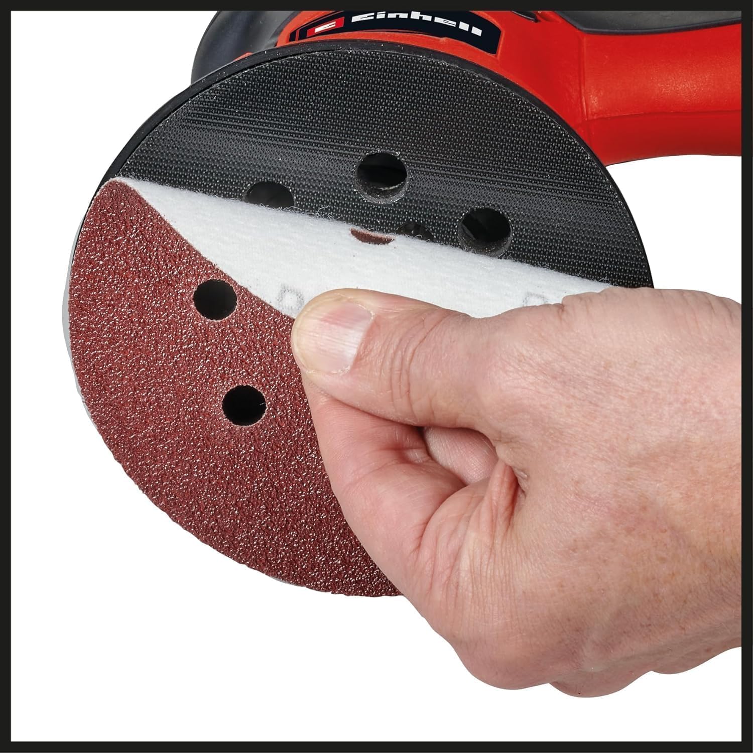 Einhell Exzenterschleifer TC-RS 425 E | 425 W | 2,5 mm Schwingkreis | bis 26000 U/min | Ø 125 mm | Drehzahlregelung | 3x Schleifpapier