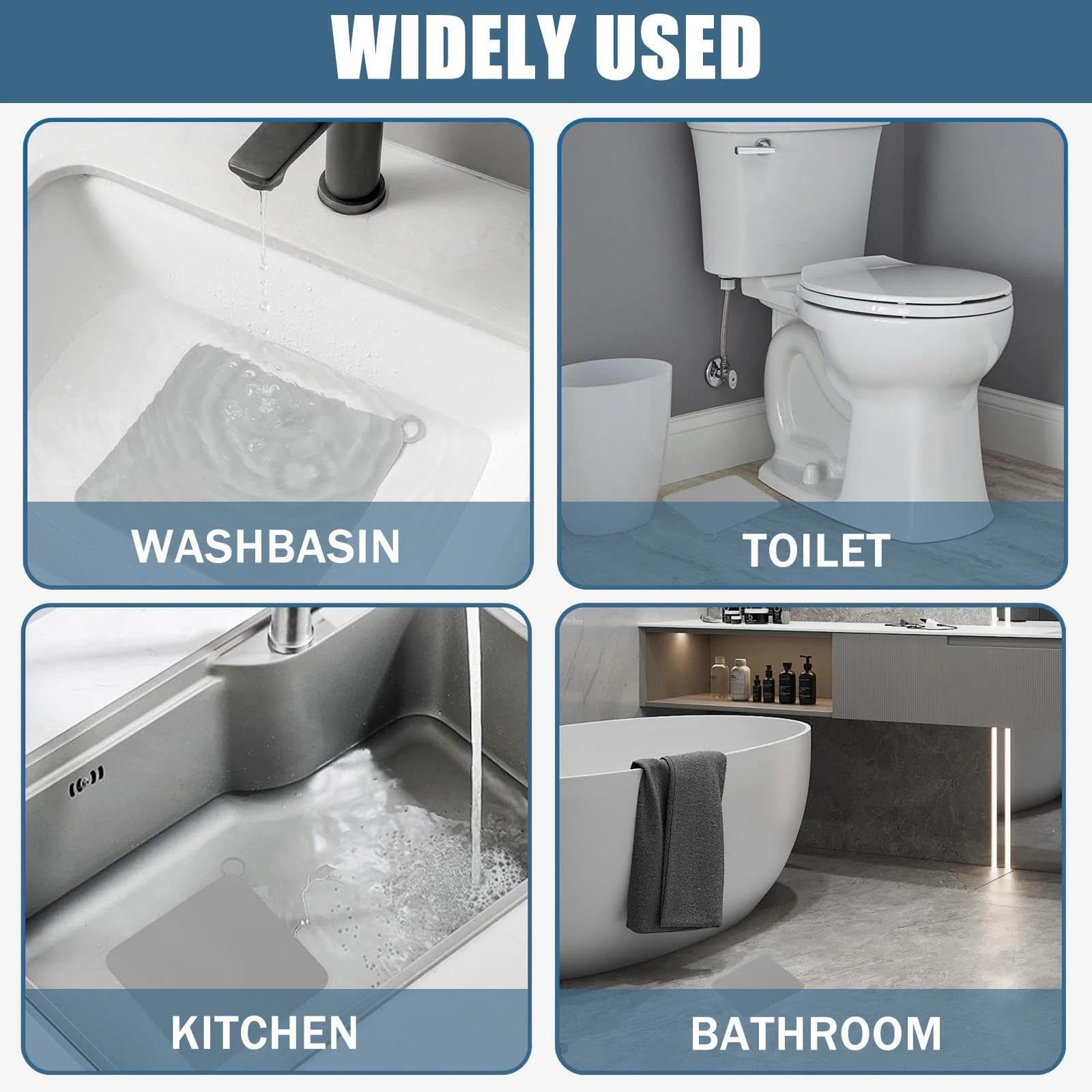 Tapón de Ducha antiolor, 2 Unidades de Silicona Gris 20 x 20 cm Protector de Drenaje, ubierta de Desagüe de Piso, solución eficaz contra los Malos olores protección Duradera de tu Sanitaria