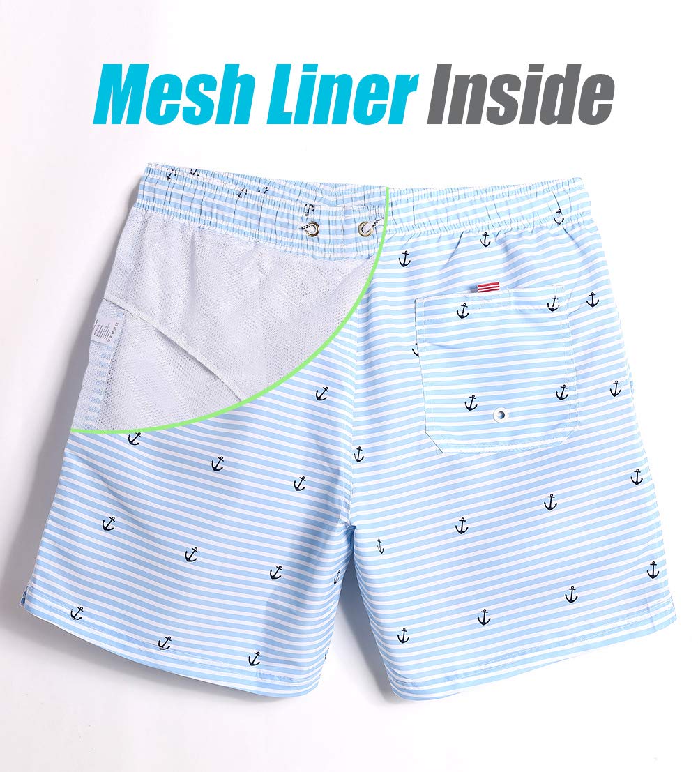 MaaMgic Pantaloncini da Bagno da Uomo Asciugatura Veloce Costume da Bagno per Surf sulla Spiaggia Multi-funzioni Allenamento casa con Fodera in Mesh con Fodera in Mesh