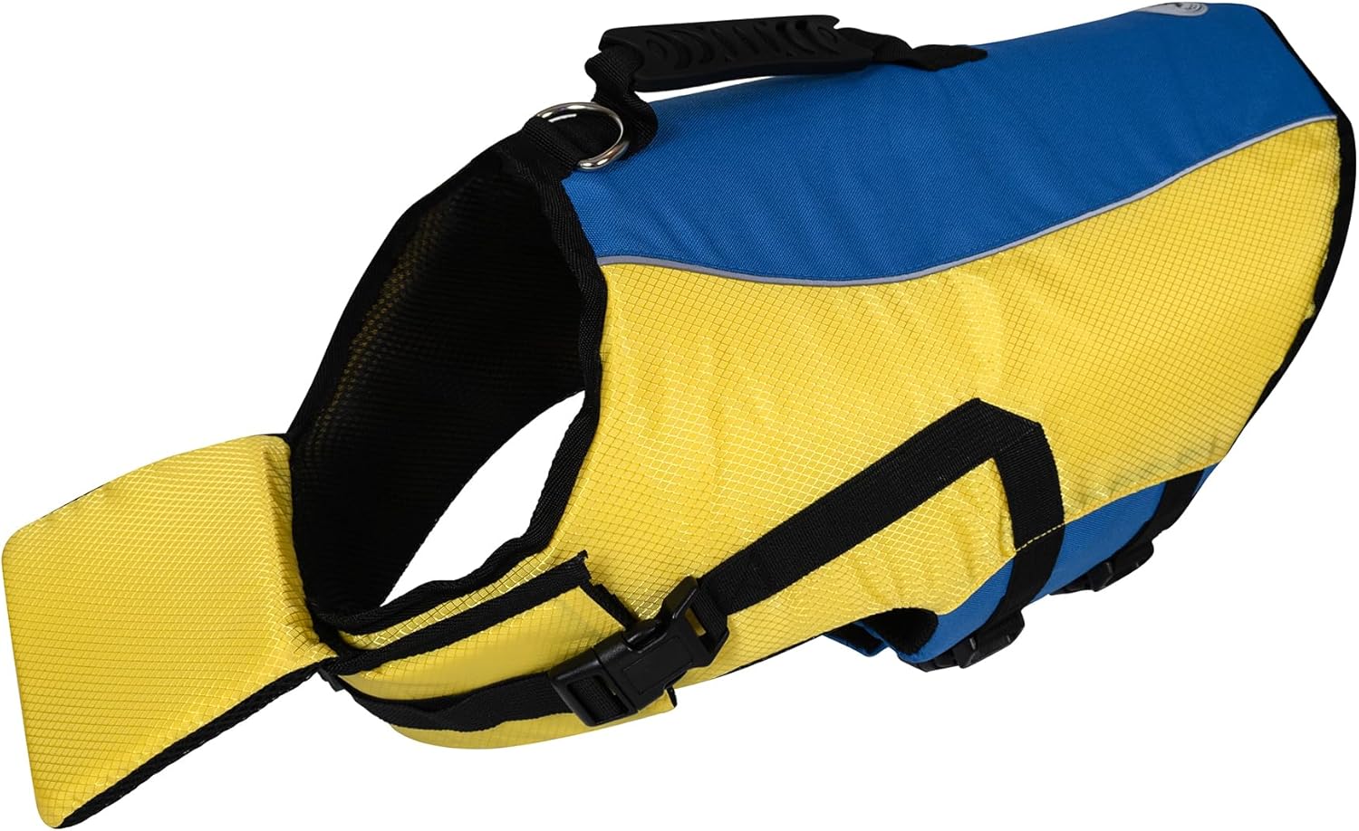 Body Glove Ripstop Dog Life Jacket (Yellow/Blue, Large)