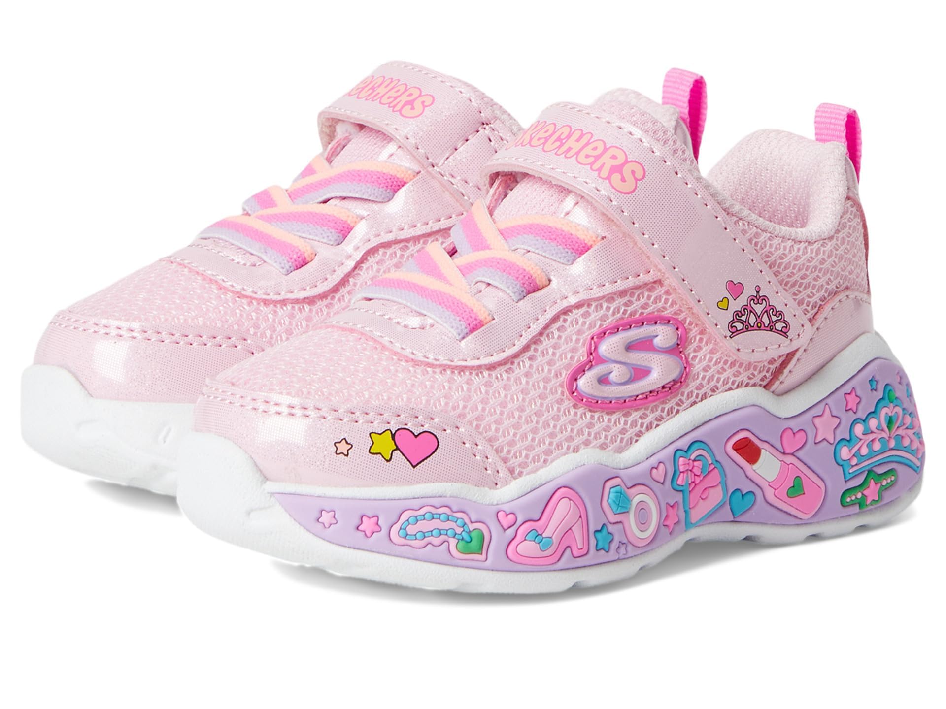 Skechers Kids' Casual Low-Top Trainers Pink Size C9 (26)