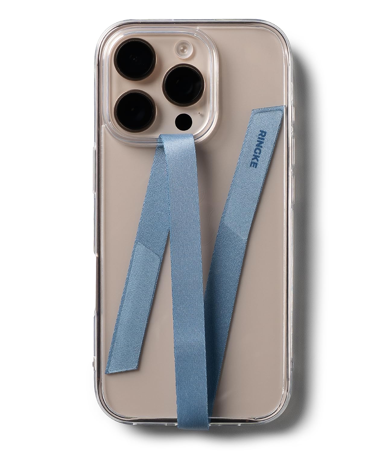 Ringke Band Strap [Wireless Charging Compatible] [Secure Finger Grip] Slim Anti-Drop Phone Loop Holder for Cell Phone Cases - Urban Blue-image-23