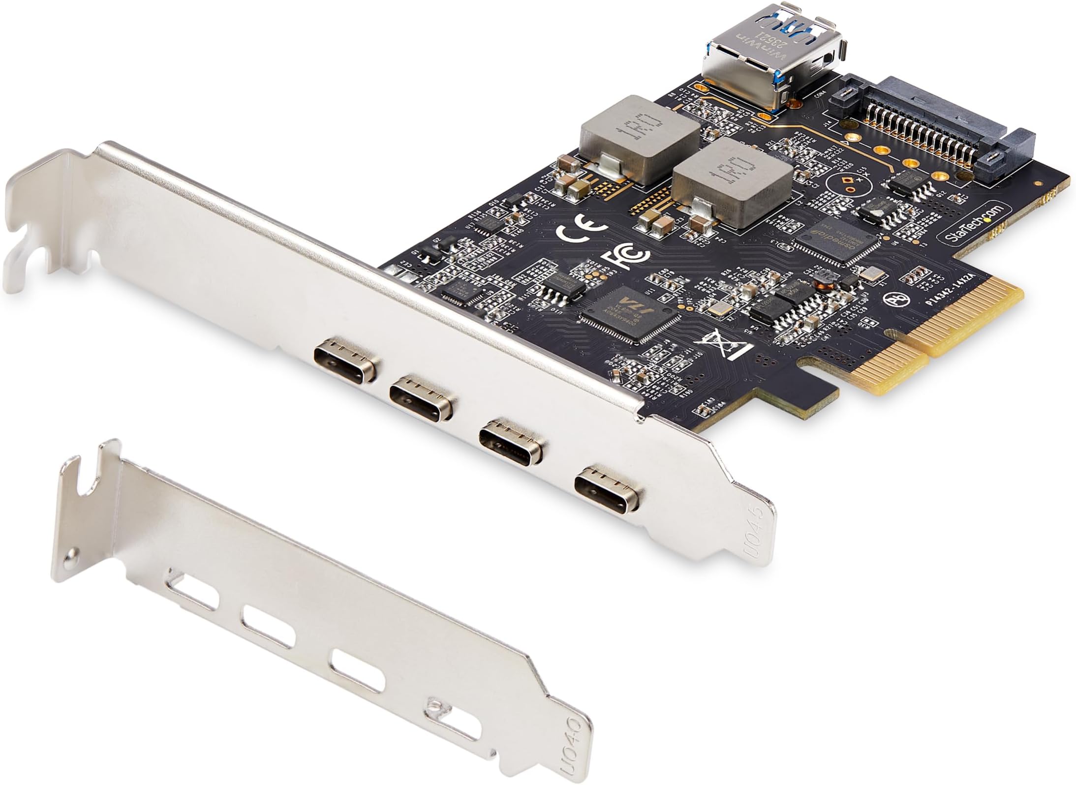 5-Port USB PCIe Card, USB 3.2 10Gbps, PCI Express Card with 4X USB-C Ports, 1x USB-A Internal Port