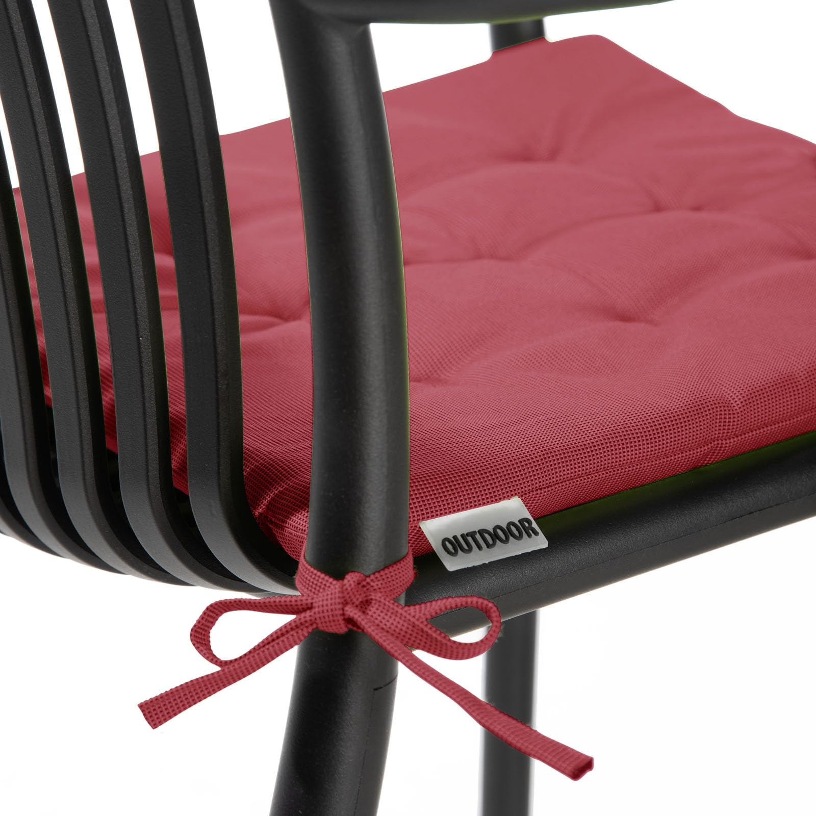 Cuscini Per Sedia Da Esterno 40x40cm - Impermeabili, Trapuntati, Con Lacci, 14 Colori