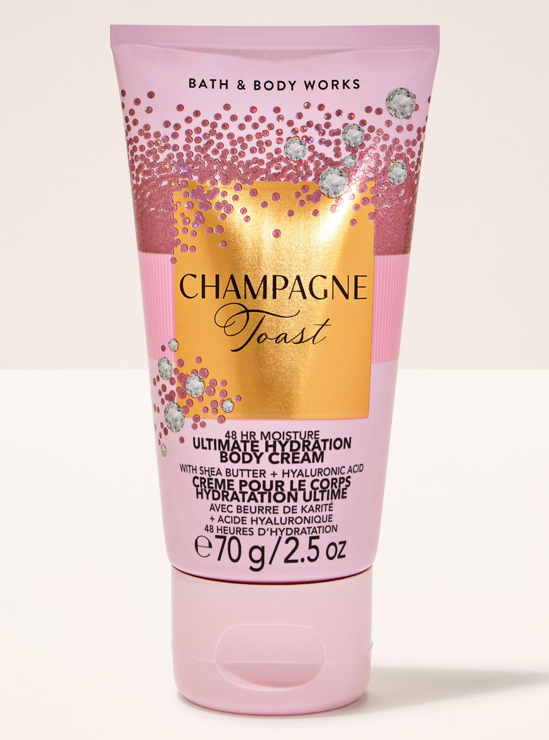 Bath & Body Works Champagne Toast Travel Size Ultimate Hydration Body Cream (Shea Butter + Hyaluronic Acid) | 48Hr Moisture | 70 g / 2.5 oz | Gender - Unisex-picture-42