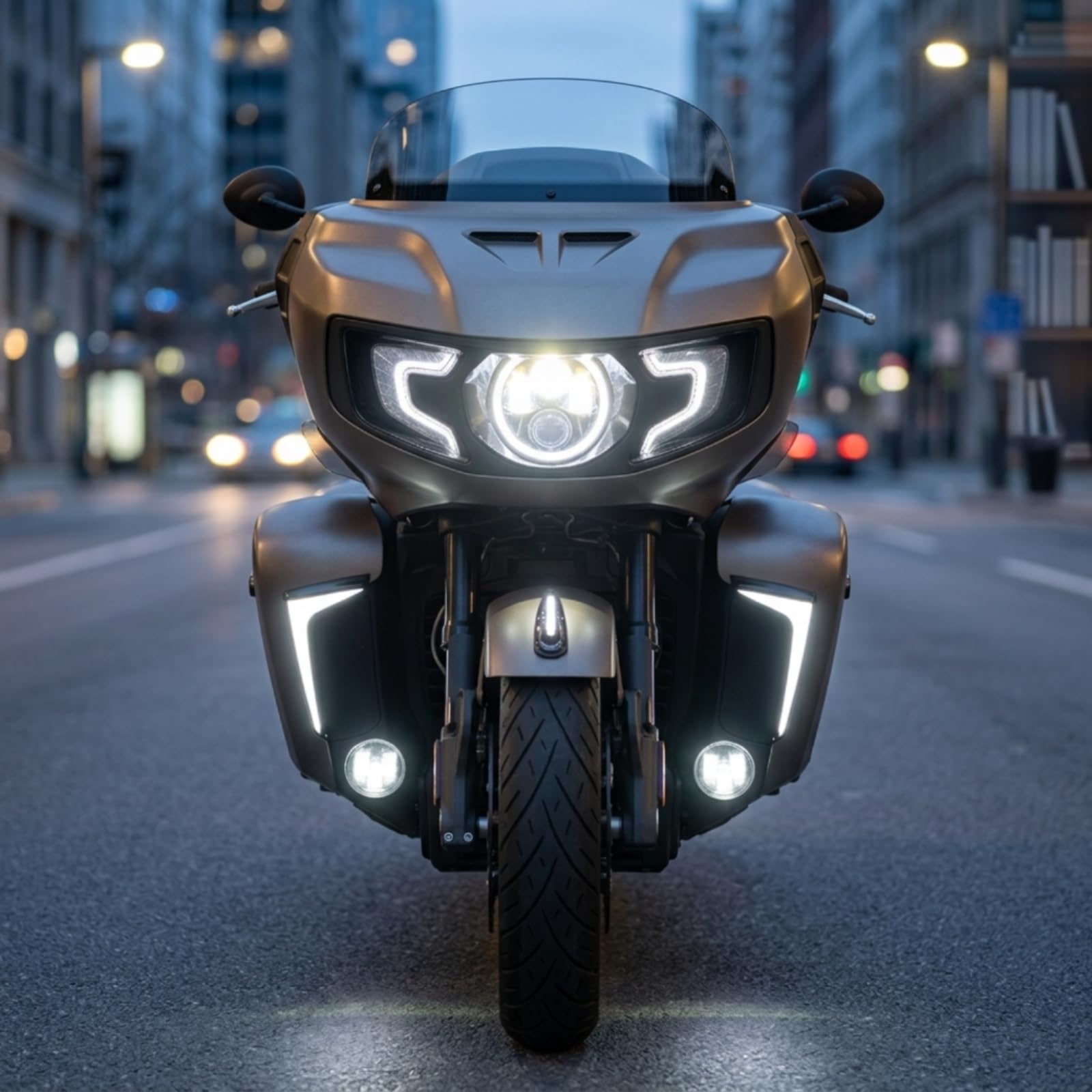 Luces Horquilla Blanca Luces LED Resistente Al Agua Iluminación para ciclistas, Negro