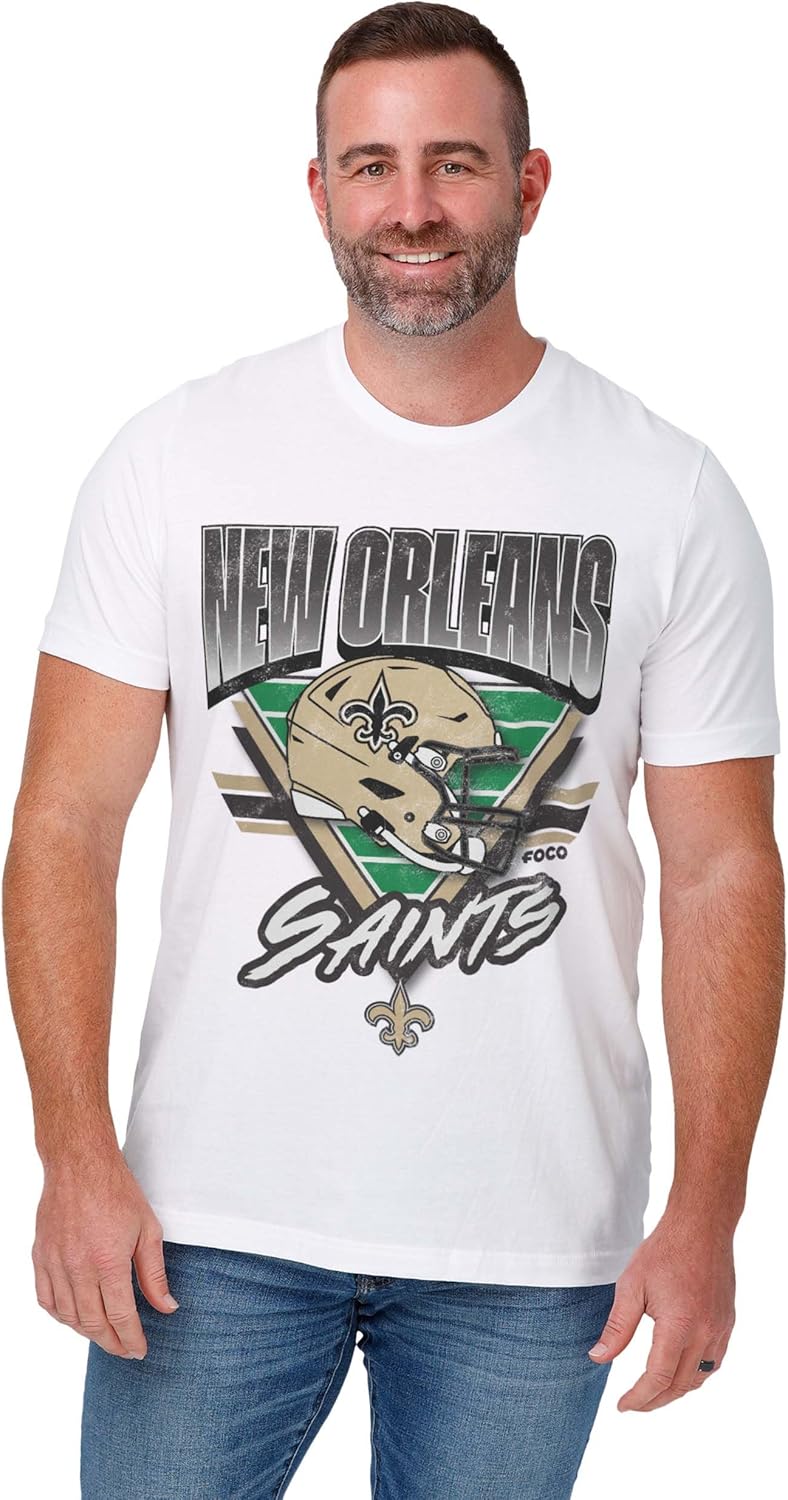 FOCO Unisex NFL Team Shirt Helmet Logo Triangle Vintage T-Shirt