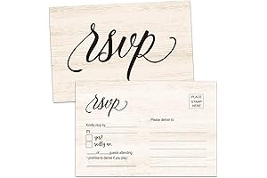 50 Pack Rustic RSVP Postcard for Any Event
