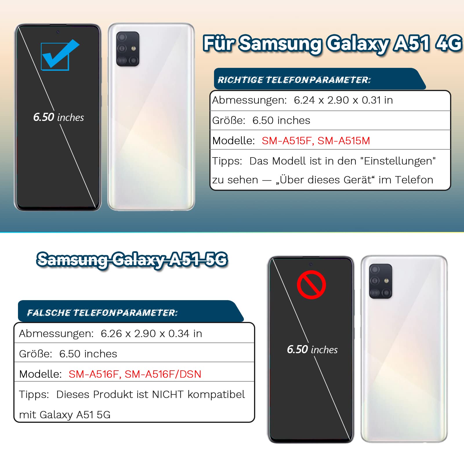 RongZy LCD Display für Samsung Galaxy A51 4G A515F Touchscreen und LCD Bildschirmersatz mit Reparatur Werkzeuge Kit(6.5'',Schwarz mit Rhamen)