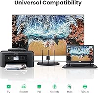 Vista 4 de UGREEN Conector extensor Ethernet RJ45, paquete de 10 acopladores en línea Cat7 Cat6 Cat5e, adaptador de cable Ethernet hembra a hembra, negro