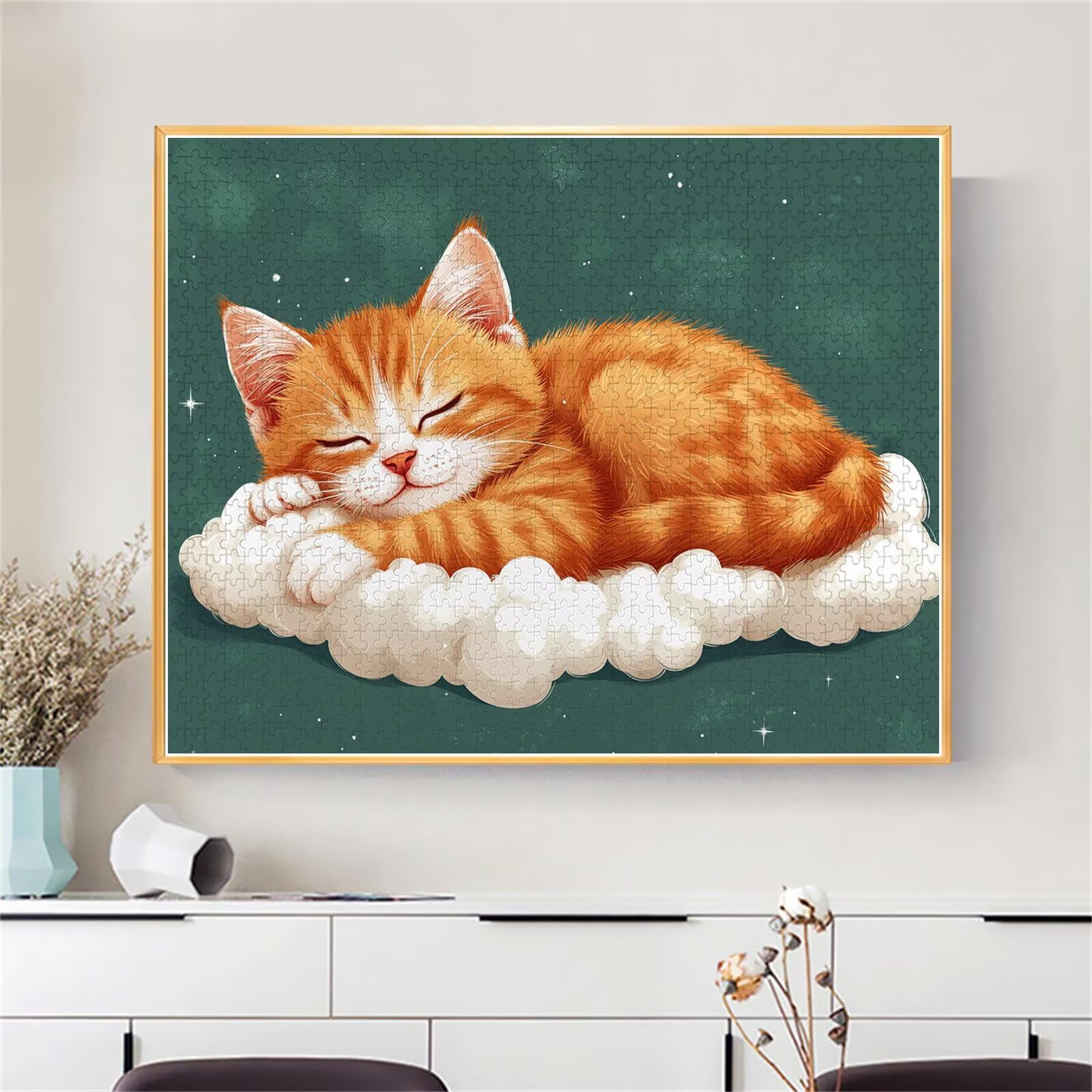 Gatto Jigsaw Puzzle Adulti 2000 pezzi Jigsaw Puzzles Classici Arte Impossibili Grandi Dimensioni Cartone Animato per Adulti e Ragazzi Divertimento Giochi Rilassamento e Intelligence 70x99cm t-699