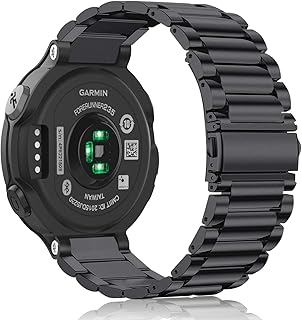 Fintie Band Compatible with Garmin Forerunner 235, Stainless Steel Metal Replacement Watch Strap Bracelet Compatible with Garmin Forerunner 235/220/230/620/630/735XT Smartwatch