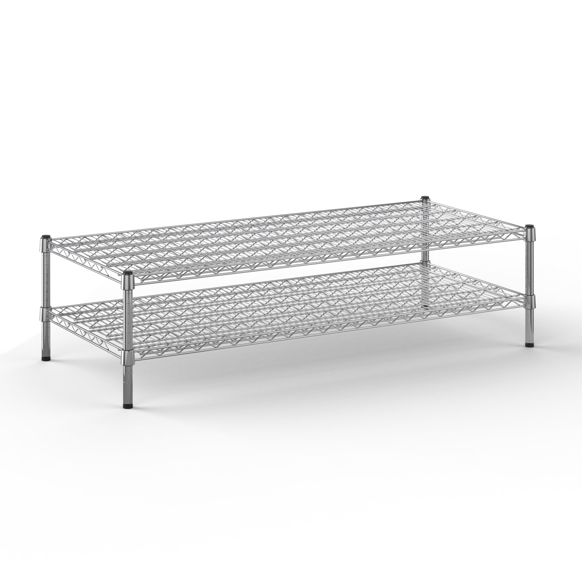 24" Deep x 54" Wide x 14" Height Wire Shelving Kit | 2-Tier | NSF Commercial Storage Rack Unit
