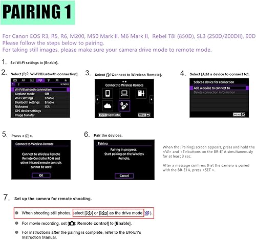 Miniatura 5 de Liberación remota de cámara para Canon R5 C R3 R7 R10 M50 EOS M6 Mark IIRRP 90D 6D Mark II R5 R6 800D 850D 250DRebel SL2 T7i G5 X Mark II G7 X Mark