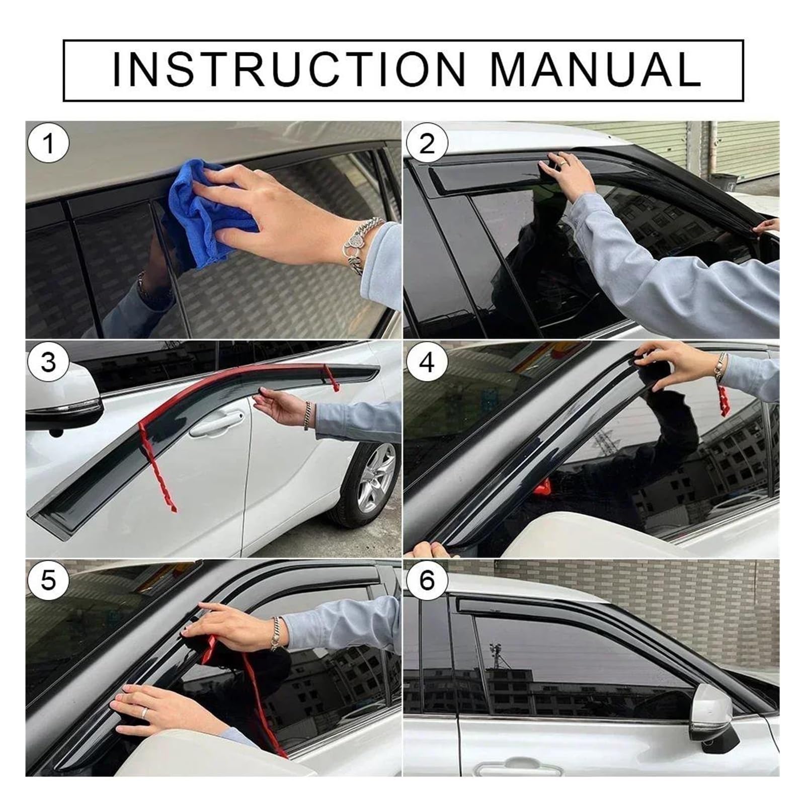 Deflectores Viento Protector Lluvia Para Para Triton Para Pickup L200 Para Hunter Para Strada (1996-2006) Deflectores Lluvia Weathershields Deflectores Ventanas Laterales