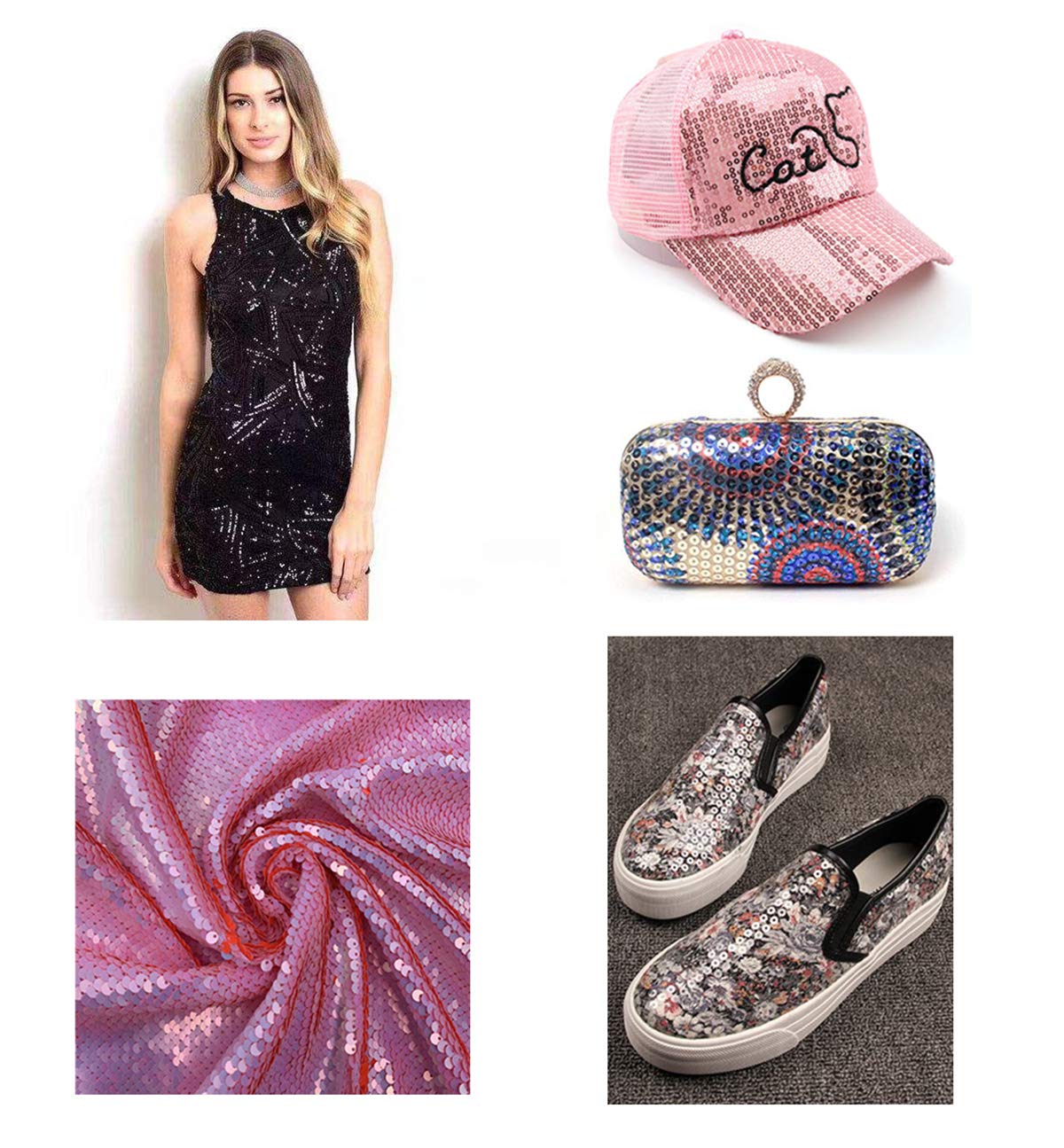 Pailletten Band 100 Yards - 6mm Glitzer Streifen Zum Nähen