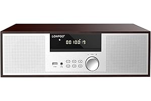 LONPOO Vintage Micro Hi-Fi System with Nostalgic Design