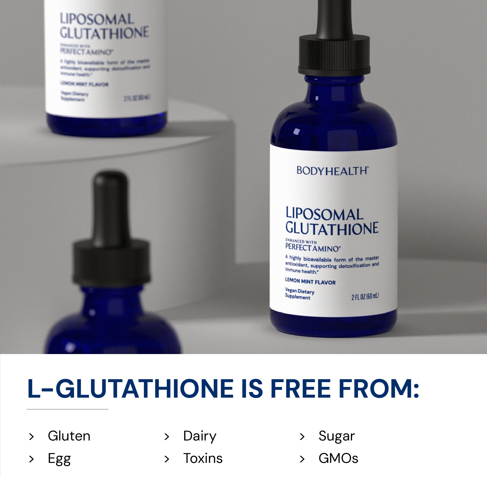 BodyHealth Liposomal L-Glutathione 100 mg – Lemon Mint Flavor | Supports Detox, Liver & Immune Health | Vegan, Non-GMO, Gluten-Free - 2 FL OZ (60 mL) — Amazon image 4