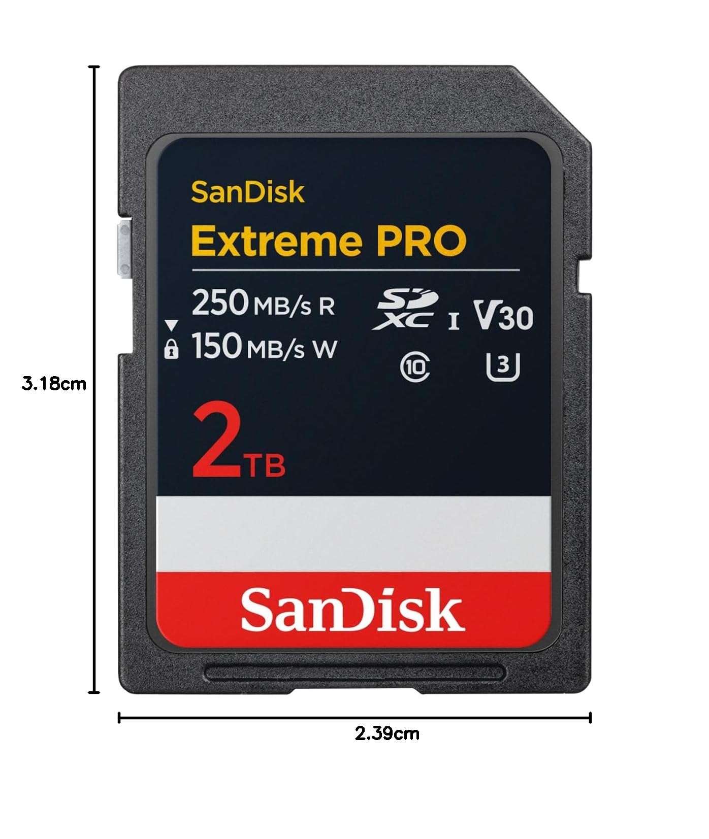 SanDisk Extreme PRO Extreme PRO SDXC UHS-I Speicherkarte 2TB (V30, Übertragungsgeschwindigkeit bis zu 250 MB/s, U3, 4K UHD Videos) SanDisk QuickFlow-Technologie, temeperaturebeständig
