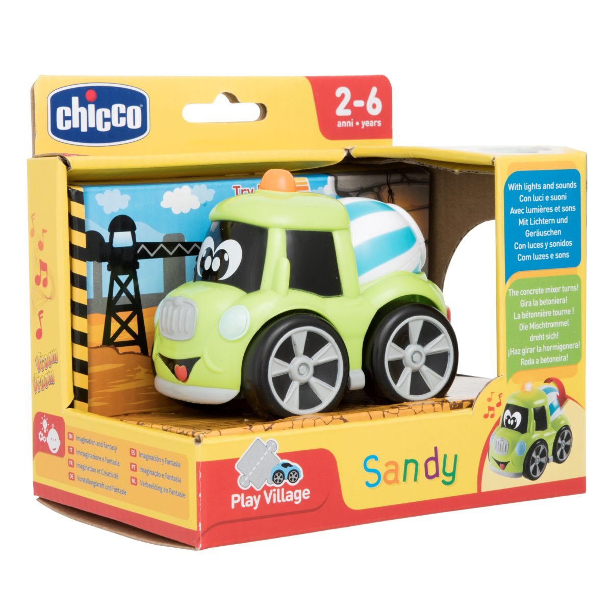 Chicco Sandy - Mini vehiculos de construcción con Luces y Sonidos, y Movimiento Libre de Ruedas — view 5