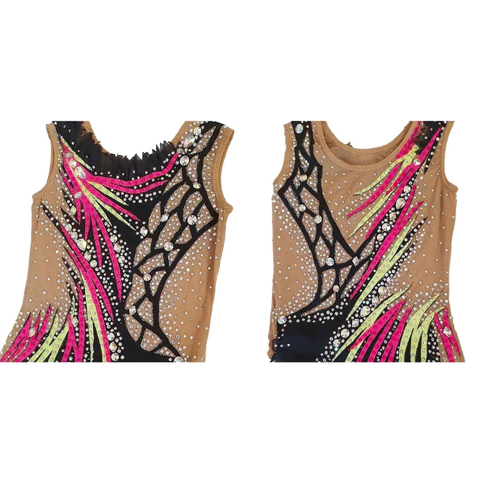Maillot De Gimnasia Rítmica De Alta Elasticidad for Niñas, Uniforme De Gimnasia for Práctica De Rendimiento