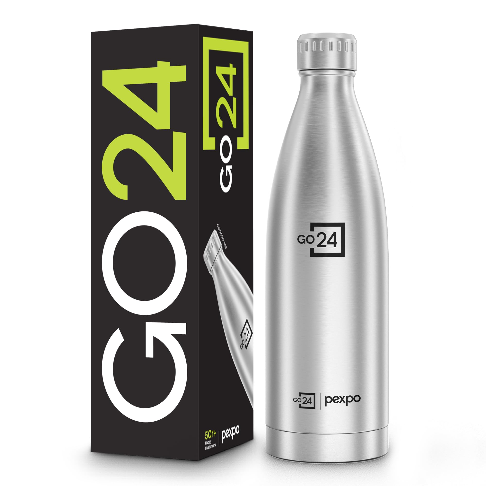 Go24 pexpo Echo Pro ISI Certified Stainless Steel Water Bottle 2000ml Hot & Cold Thermos Water Bottle | Vacuum Insulated Water Bottle with Handle | Travel | Adults - Silver — Amazon image 27