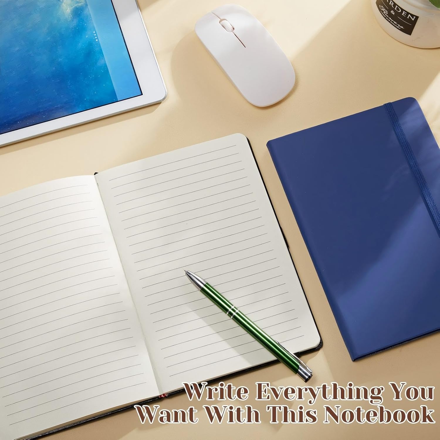 Laumoi 20 Pack Pocket Notebook Journals 3.7" x 5.7" Hardcover Small Mini Pocket Notebooks with Pen Holder A6 Lined Journal with 100 Gsm Paper(Black, Brown, Grey, Lake Blue, Blue) - Image 6