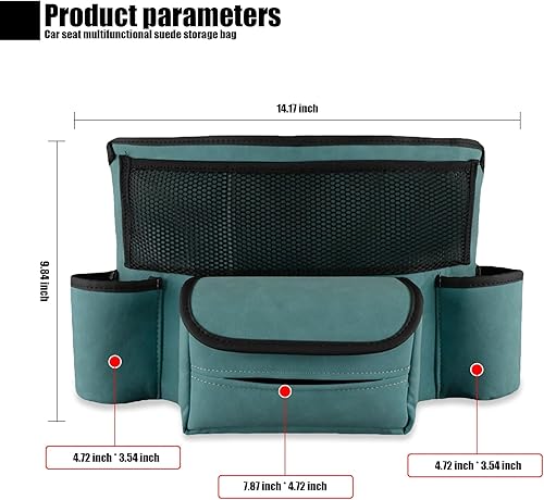 Miniatura 2 de gunhunt Soporte para bolso de automóvil, bolsa de almacenamiento de gamuza de gran capacidad, paquete de almacenamiento de archivos de consola de