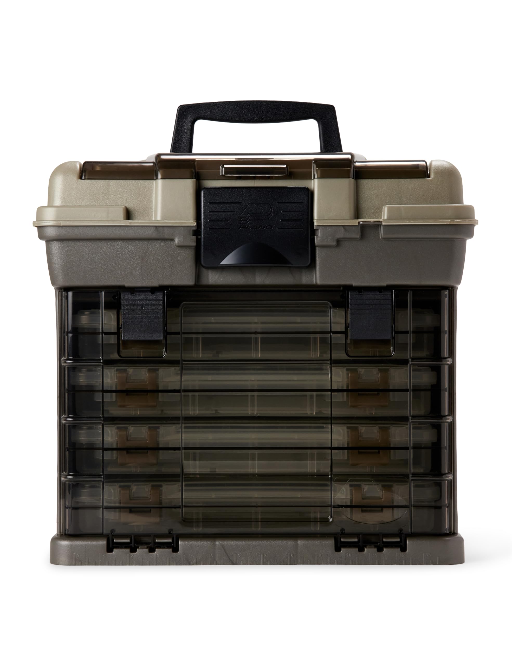 Plano Guide Series StowAway 4-By Rack System Tackle Box, Holds 4 3700 Utility Tackle Boxes, Quick-Access Top Storage with DuraView Lid, Durable Construction, Flexible, Adaptable Fishing Box : Fishing Tackle