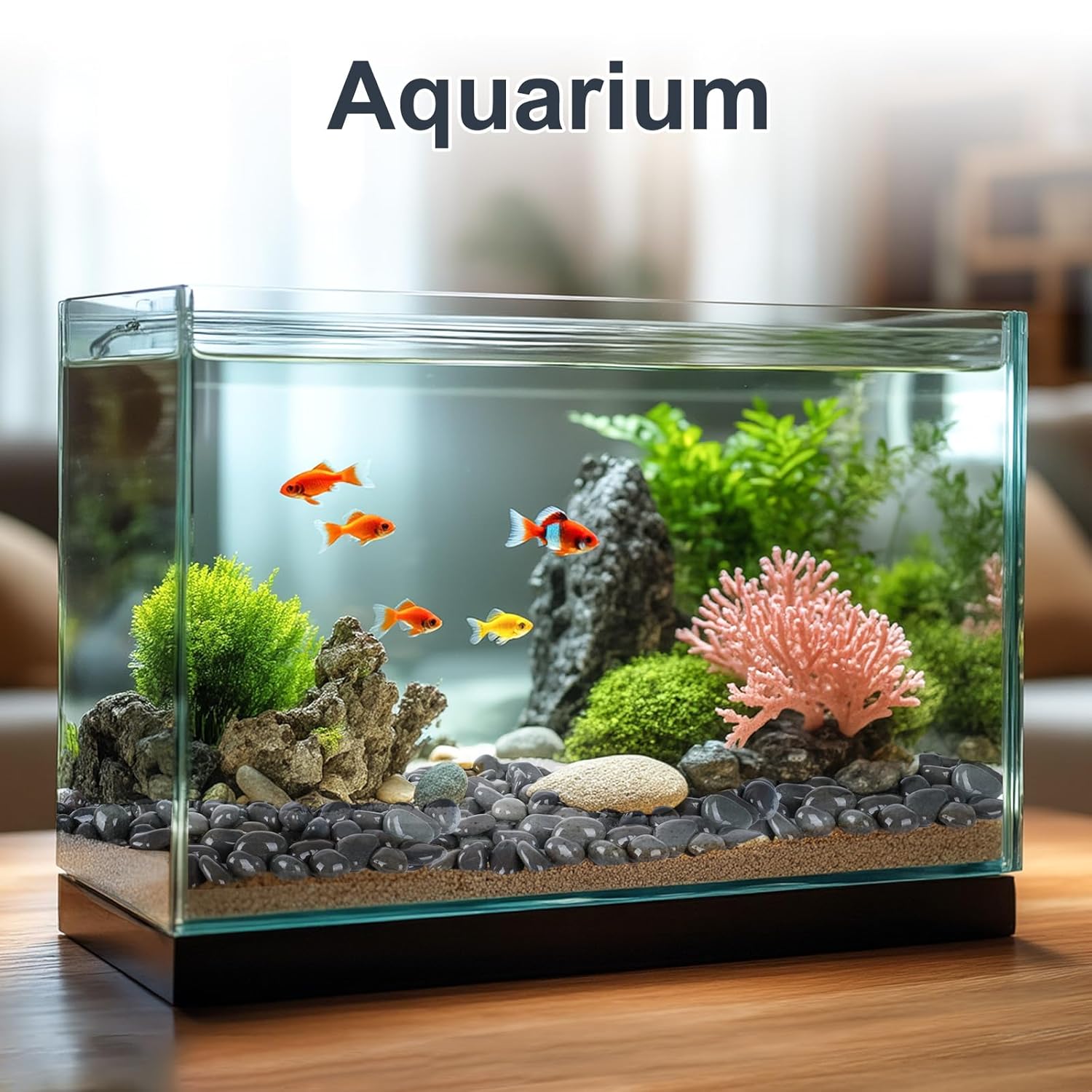 40 lbs River Rocks for Landscaping, 1-2 inch Natural Rocks for Aquarium, Fish Tank, Decorative Garden Stones for Plants, Flower Pots, Vase, Walkways