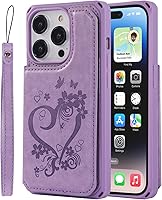 Vista 7 de Cavor Funda tipo cartera para iPhone 14 Pro Max con tarjetero, funda para teléfono iPhone 14 Pro Max para mujeres y hombres, funda 14ProMax
